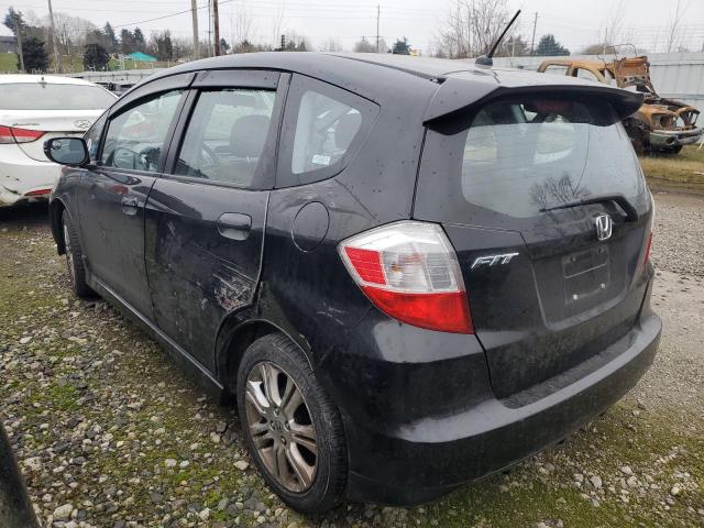 HONDA FIT SPORT 2009 black  gas JHMGE88469S018864 photo #3