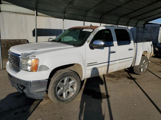 GMC SIERRA C15 2013 white crew pic flexible fuel 3GTP1VE0XDG179506 photo #1