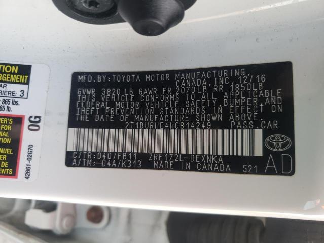 2017 TOYOTA COROLLA L - 2T1BURHE4HC814249