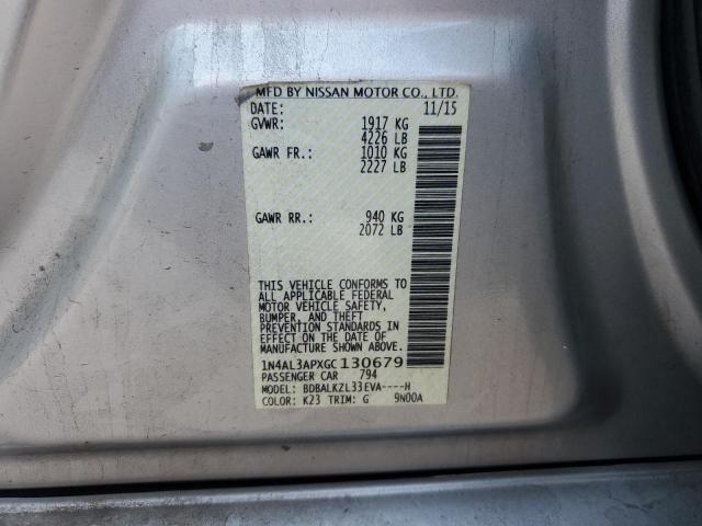2016 NISSAN ALTIMA 2.5 1N4AL3APXGC130679