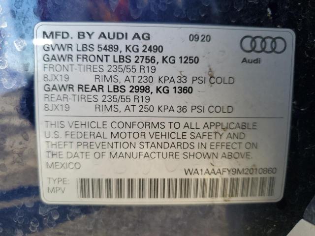 2021 AUDI Q5 PREMIUM - WA1AAAFY9M2010860