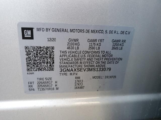 2021 CHEVROLET EQUINOX LS - 3GNAXSEV3MS133079