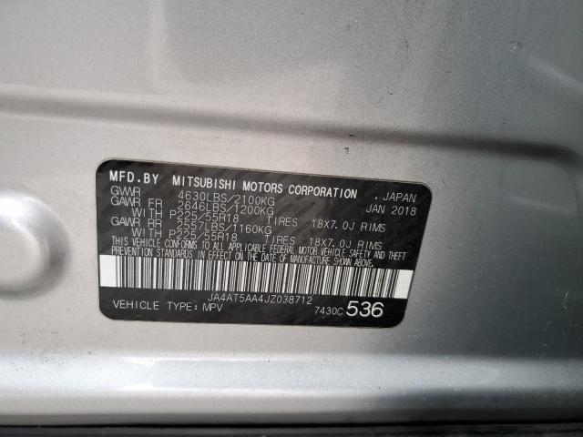 2018 MITSUBISHI ECLIPSE CR - JA4AT5AA4JZ038712