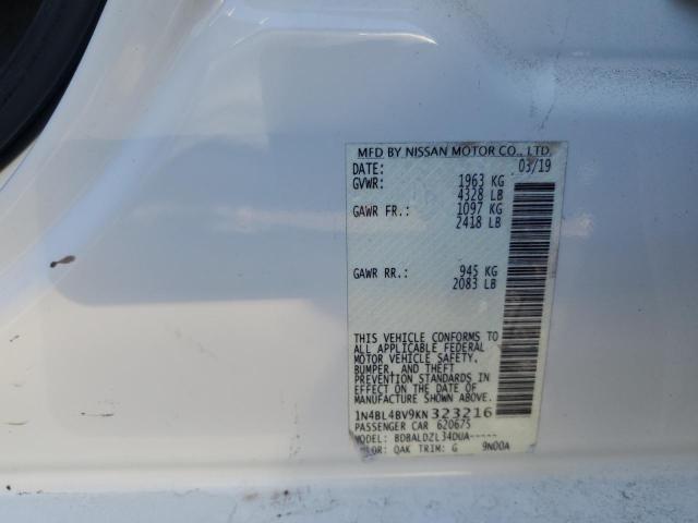 2019 NISSAN ALTIMA S - 1N4BL4BV9KN323216