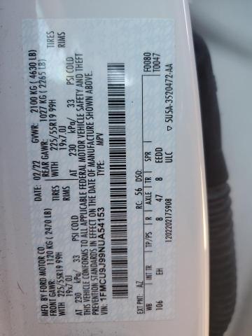 2022 FORD ESCAPE TIT 1FMCU9J99NUA54153
