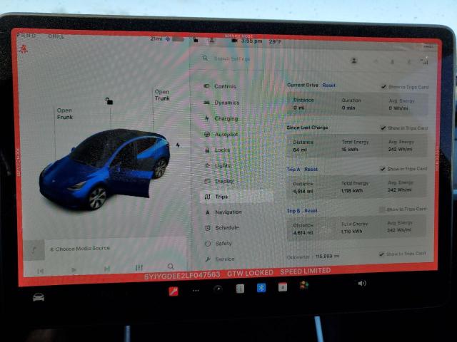 2020 TESLA MODEL Y - 5YJYGDEE2LF047563