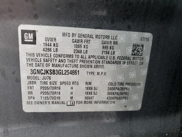 2016 CHEVROLET TRAX LS 3GNCJKSB3GL254861