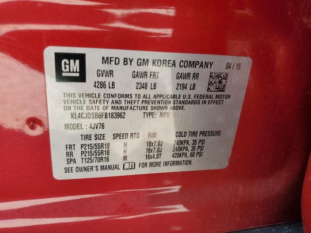 2015 BUICK ENCORE PRE - KL4CJDSB6FB183962