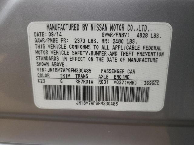 2015 INFINITI Q50 BASE JN1BV7AP6FM330485