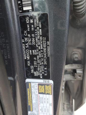 2022 KIA FORTE FE 3KPF24ADXNE482312
