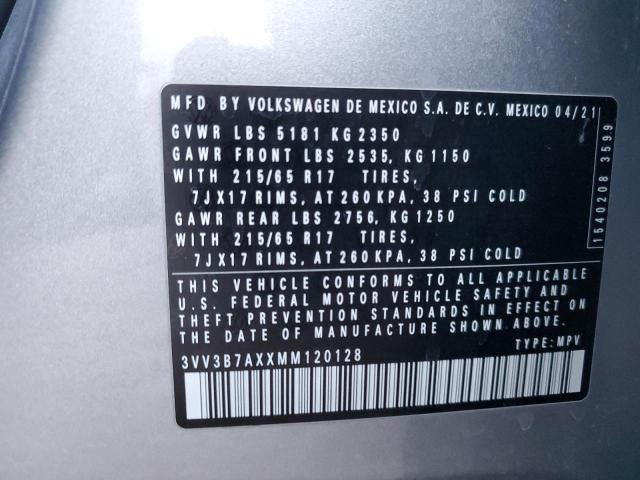 2021 VOLKSWAGEN TIGUAN SE - 3VV3B7AXXMM120128