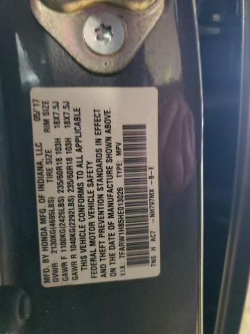 2017 HONDA CR-V EXL - 7FARW1H85HE013026