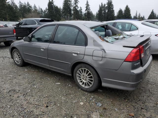 HONDA CIVIC EX 2005 gray  gas 2HGES26755H572914 photo #3