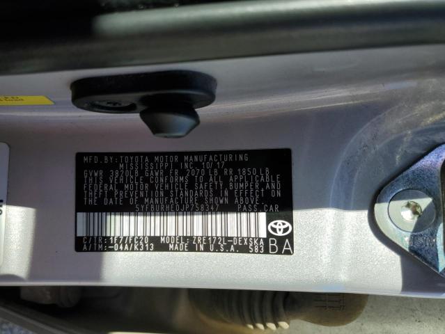 2018 TOYOTA COROLLA L - 5YFBURHE0JP758347