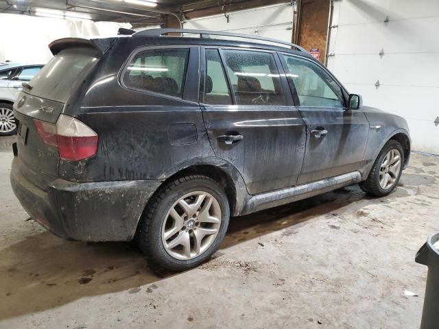 BMW X3 3.0SI 2007 black  gas WBXPC93497WF19747 photo #4