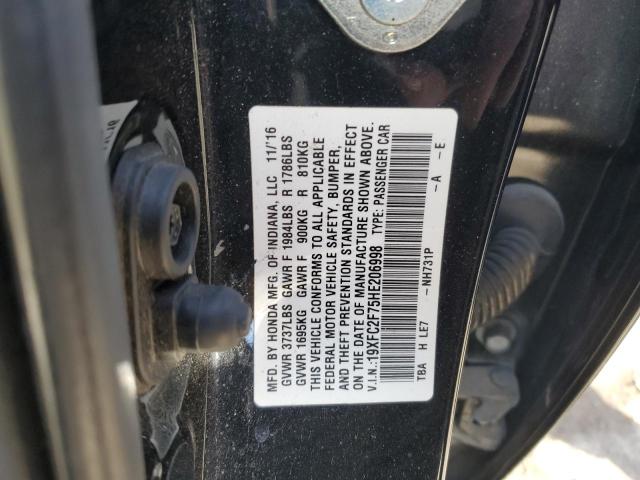 2017 HONDA CIVIC EX 19XFC2F75HE206998