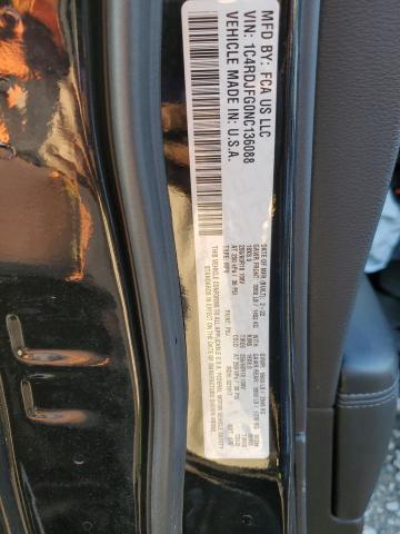 2022 DODGE DURANGO PU 1C4RDJFG0NC136088
