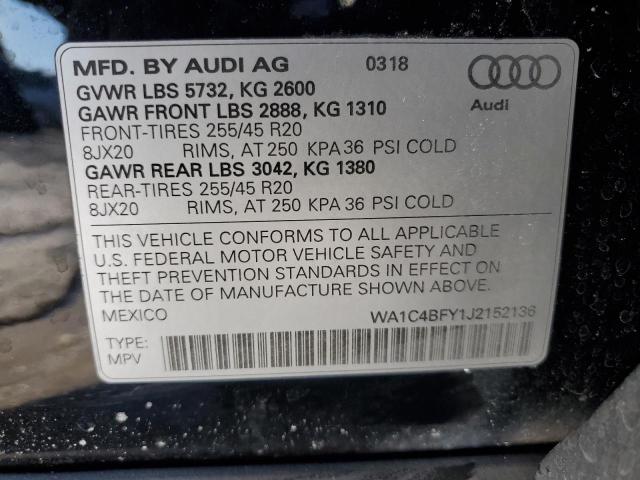 2018 AUDI SQ5 PRESTI WA1C4BFY1J2152136
