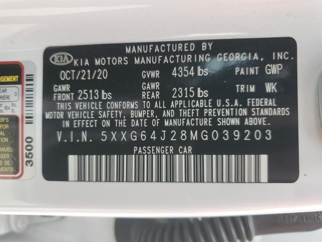 2021 KIA K5 GT LINE 5XXG64J28MG039203
