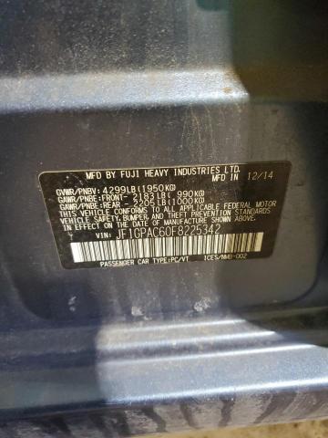 2015 SUBARU IMPREZA PR JF1GPAC60F8225342
