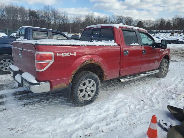 FORD F150 SUPER 2011 red crew pic gas 1FTFW1ET7BKD43218 photo #4