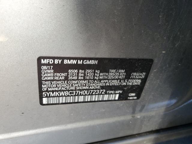 2017 BMW X6 M 5YMKW8C37H0U72372