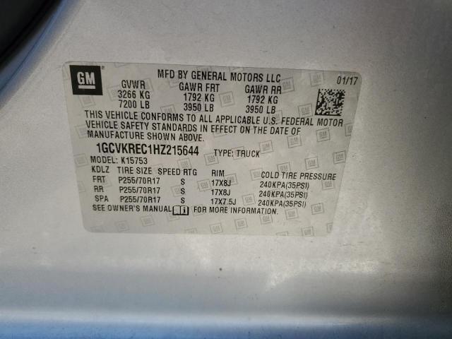 2017 CHEVROLET 1500 SILVE - 1GCVKREC1HZ215644