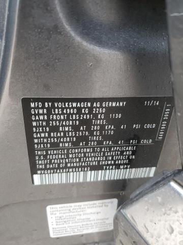 2015 VOLKSWAGEN TIGUAN S WVGBV7AX8FW558162