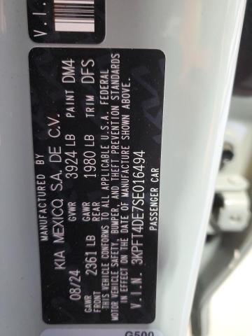 2025 KIA K4 LX 3KPFT4DE7SE016494