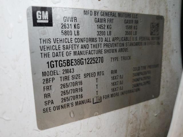 2016 GMC CANYON 1GTG5BE38G1225270