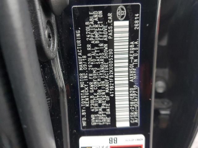 2019 TOYOTA AVALON XLE - 4T1B21FB2KU005290