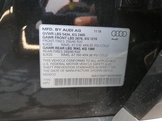 2019 AUDI Q5 PRESTIG - WA1CNAFY9K2024865