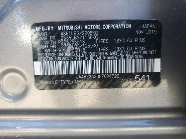 2020 MITSUBISHI OUTLANDER JA4AZ3A30LZ024720