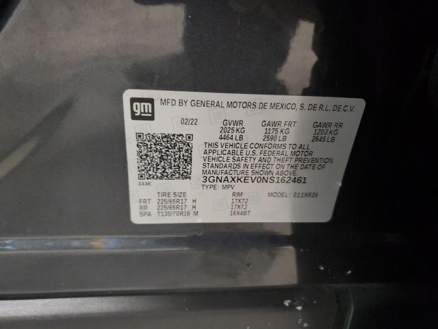 2022 CHEVROLET EQUINOX LT 3GNAXKEV0NS162461