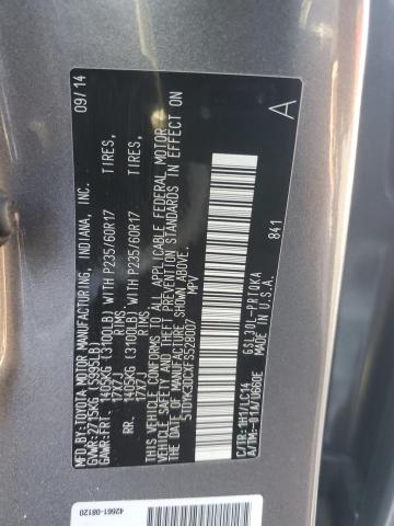 2015 TOYOTA SIENNA XLE - 5TDYK3DCXFS528007