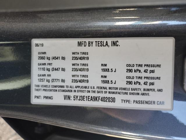 2019 TESLA MODEL 3 - 5YJ3E1EA9KF402030