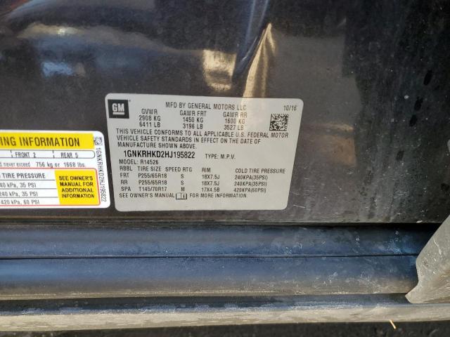 2017 CHEVROLET TRAVERSE L - 1GNKRHKD2HJ195822