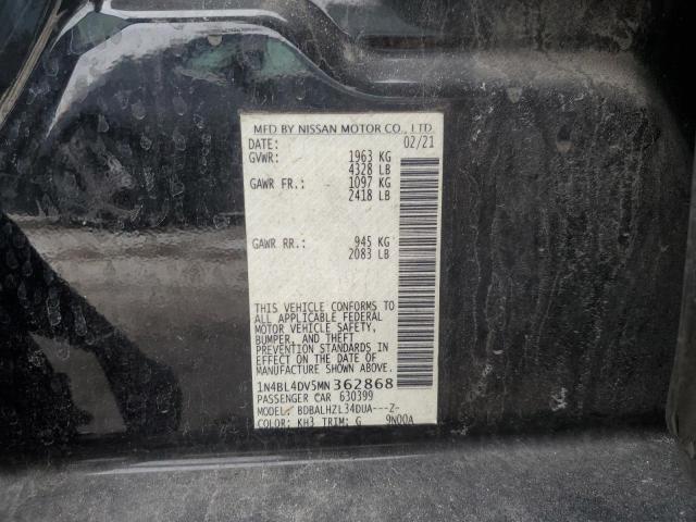 2021 NISSAN ALTIMA SV - 1N4BL4DV5MN362868