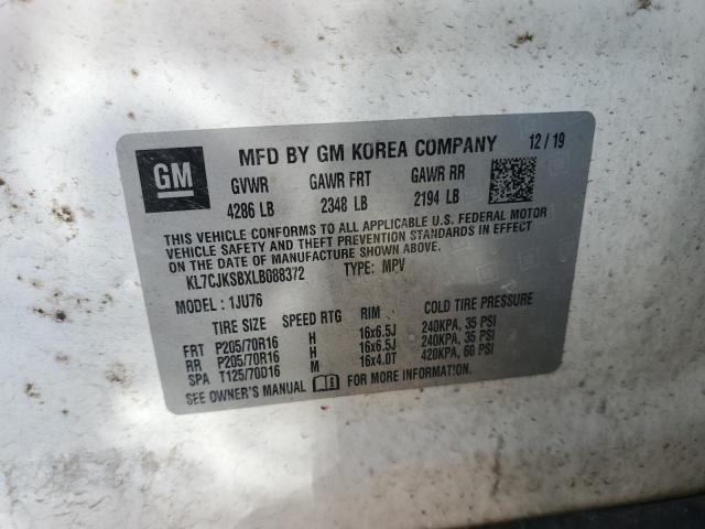 2020 CHEVROLET TRAX LS - KL7CJKSBXLB088372