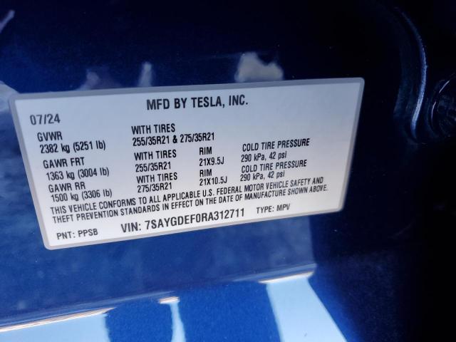 2024 TESLA MODEL Y - 7SAYGDEF0RA312711