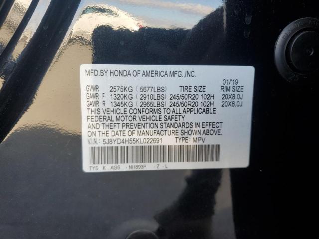 2019 ACURA MDX TECHNO - 5J8YD4H55KL022691