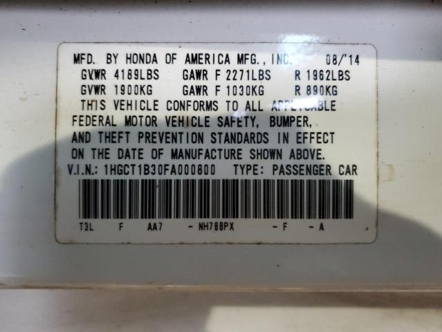 2015 HONDA ACCORD LX- - 1HGCT1B30FA000800