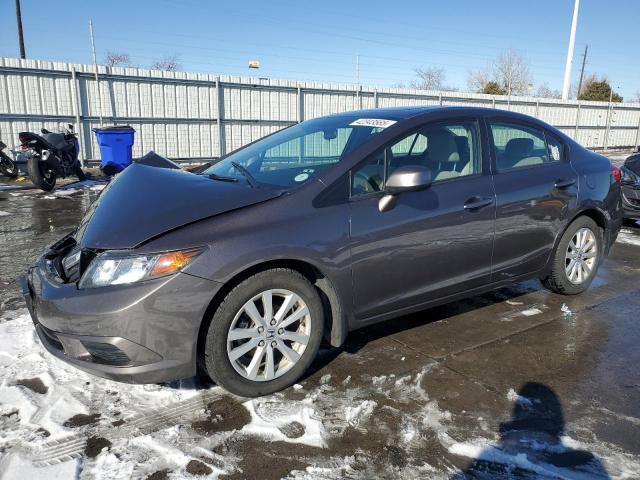 HONDA CIVIC EX 2012 gray  gas 19XFB2F86CE305611 photo #1