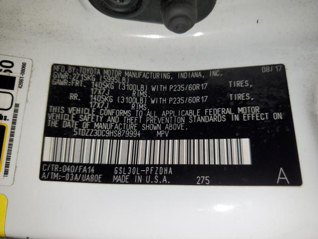 2017 TOYOTA SIENNA 5TDZZ3DC9HS879994