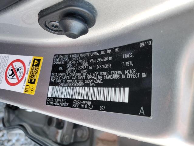 2019 TOYOTA HIGHLANDER - 5TDJZRFH0KS619807