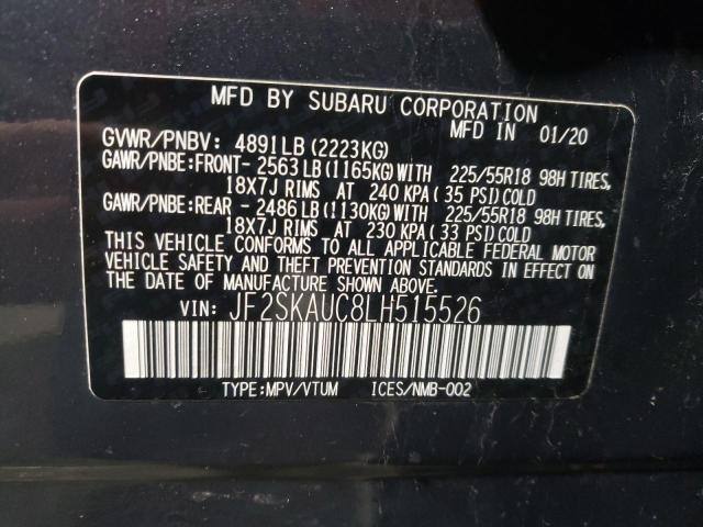 2020 SUBARU FORESTER L - JF2SKAUC8LH515526