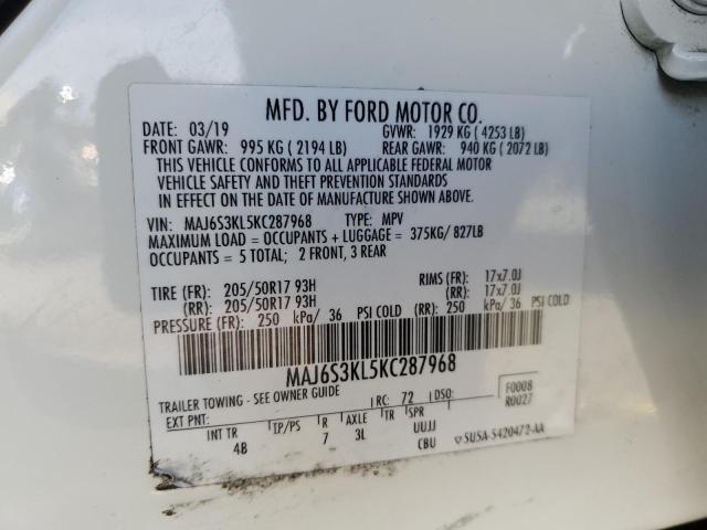 2019 FORD ECOSPORT T - MAJ6S3KL5KC287968
