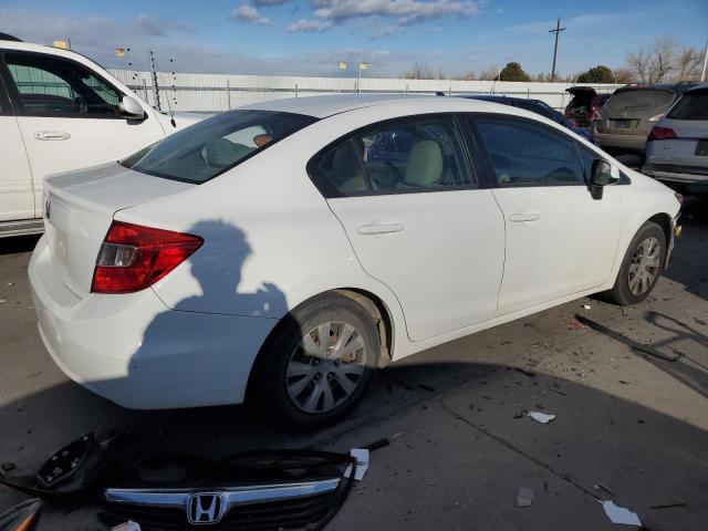 HONDA CIVIC LX 2012 white  gas 2HGFB2F54CH324055 photo #4