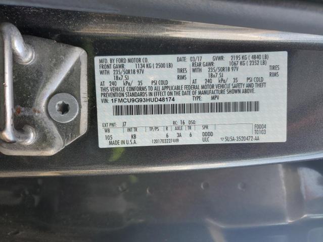 2017 FORD ESCAPE SE 1FMCU9G93HUD48174