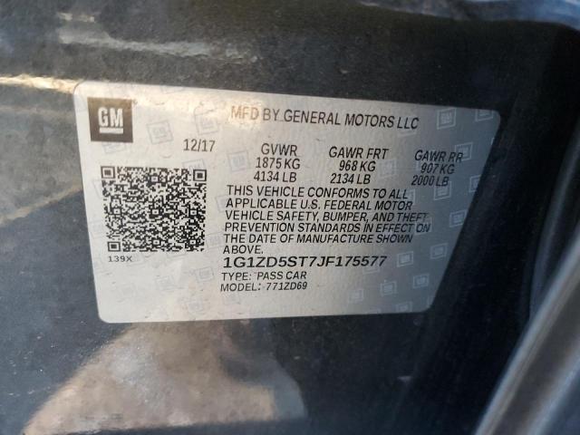 2018 CHEVROLET MALIBU L 1G1ZD5ST7JF175577